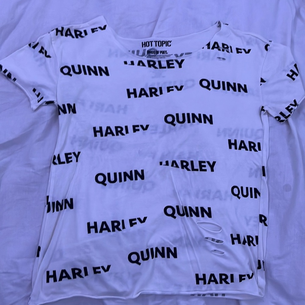 Harley Quinn White Hot Topic T-Shirt Size S/M